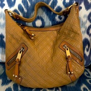 Marc Jacobs Quilted Hobo Camel Purse
